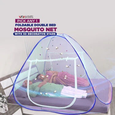 Foldable Double Bed Mosquito Net with 50 Decorative Stars (DMN4)
