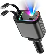 4 in 1 Retractable Car Charger With Stary Lights - 4
